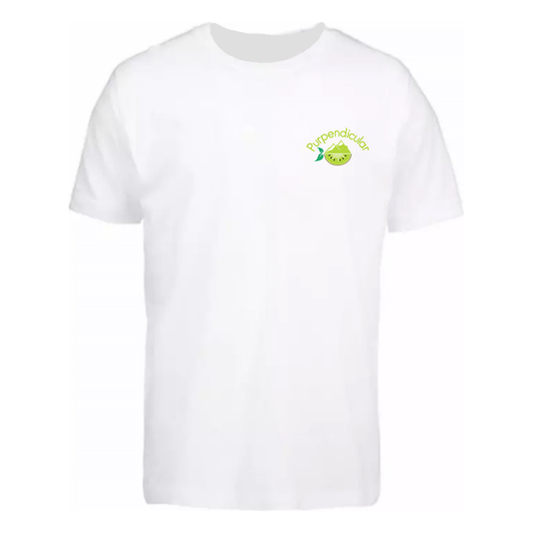 Purpendicular KIWI tee - Fresh Hvid T-shirt med kiwi logo