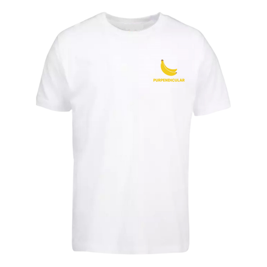Hvid T-shirt med banan logo 
