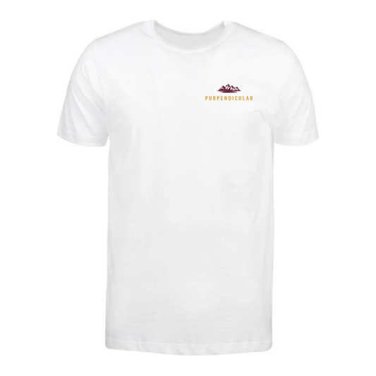 Purpendicular Brand Shirt Hvid T-shirt med logo